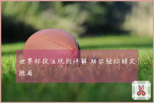 世界杯投注规则详解 助你轻松锁定胜局